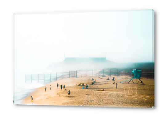 foggy sky and sandy beach at Point Mugu State Park, California, USA Acrylic prints by Timmy333