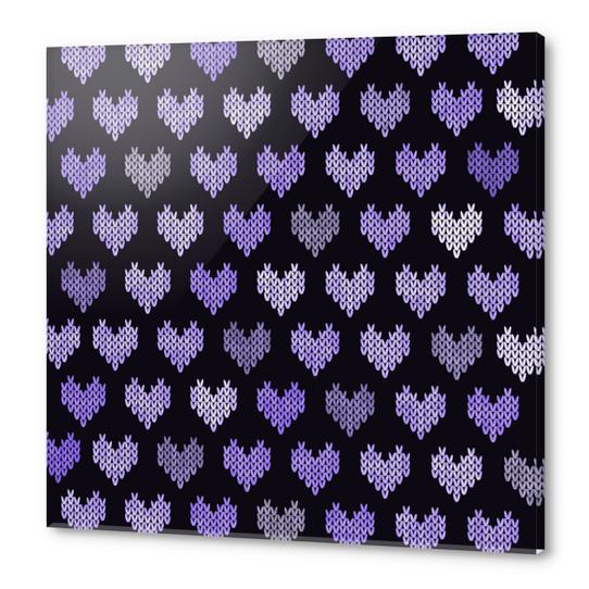 Colorful Knitted Hearts X 0.2 Acrylic prints by Amir Faysal