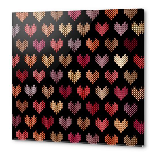 Colorful Knitted Hearts X 0.3 Acrylic prints by Amir Faysal