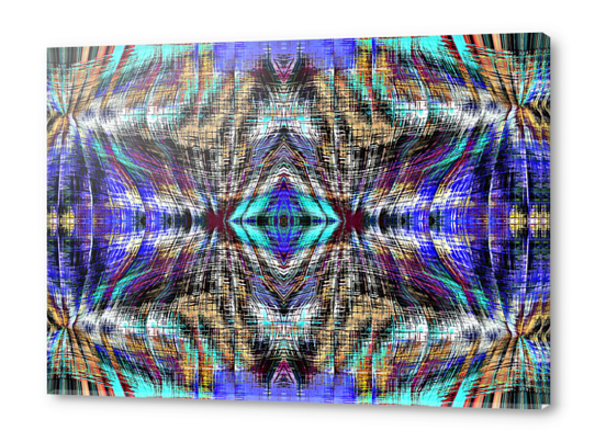 geometric symmetry pattern abstract background in blue brown pink Acrylic prints by Timmy333