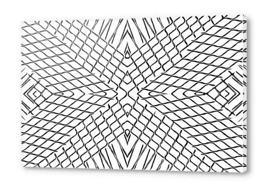 geometric symmetry line pattern abstract in black and white Acrylic prints by Timmy333