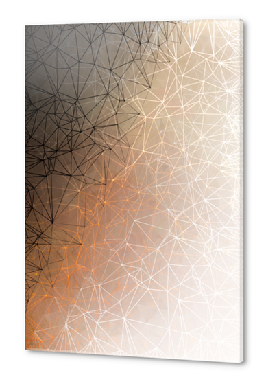 fractal graphic design geometric line pattern abstract background in brown orange Acrylic prints by Timmy333