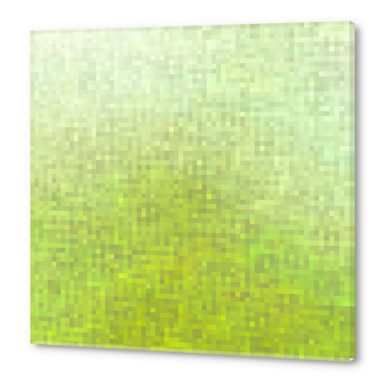 graphic design geometric pixel square pattern abstract in green Acrylic prints by Timmy333