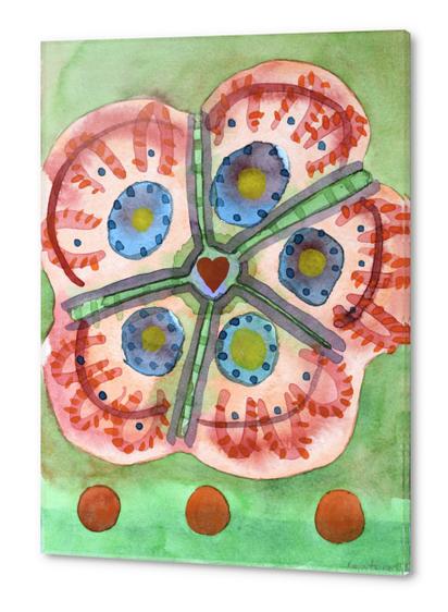 Tender Folcloristic Heart Blossom  Acrylic prints by Heidi Capitaine