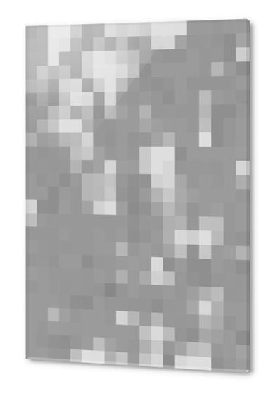 graphic design pixel geometric square pattern abstract background in black and white Acrylic prints by Timmy333