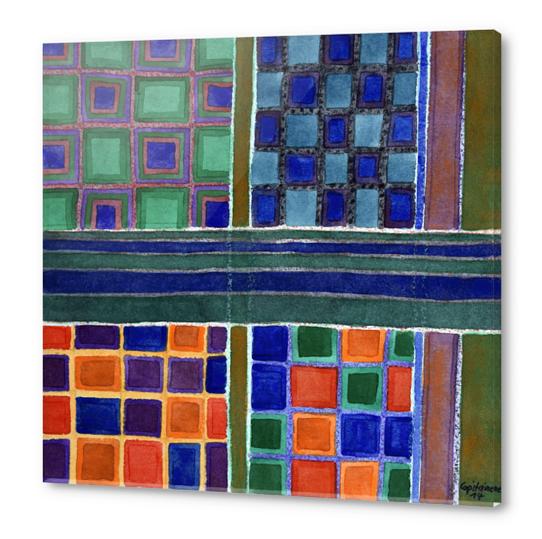 Four Squares with Check Patterns  Acrylic prints by Heidi Capitaine