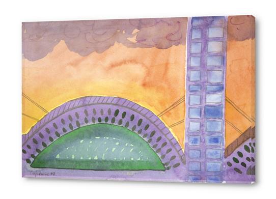 Bridge at Sunset Acrylic prints by Heidi Capitaine