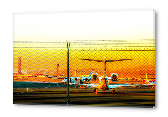 Sunset sky over at the Las Vegas airport, USA Acrylic prints by Timmy333