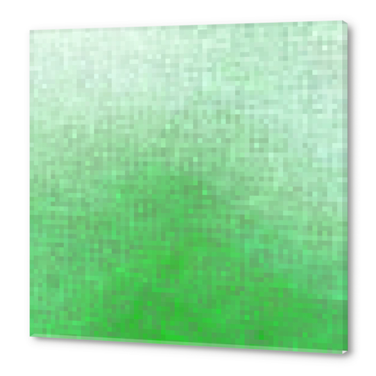 geometric pixel square pattern abstract background in green Acrylic prints by Timmy333