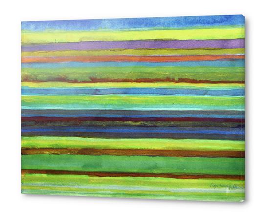 Colorful Horizontal Stripes  Acrylic prints by Heidi Capitaine