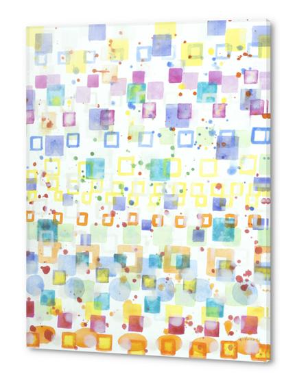 Light Squares with Drops Pattern  Acrylic prints by Heidi Capitaine