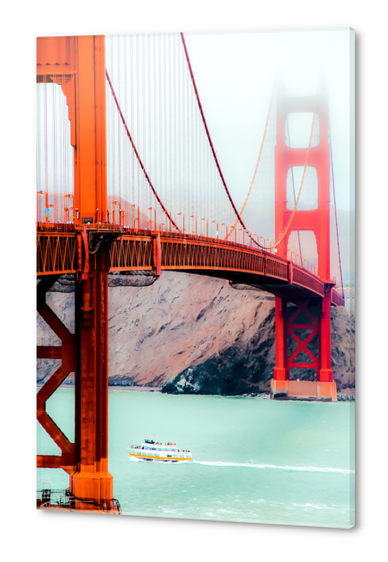 Boat and bridge view at Golden Gate Bridge, San Francisco, USA Acrylic prints by Timmy333