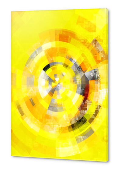 graphic design geometric circle pattern abstract background in yellow brown Acrylic prints by Timmy333