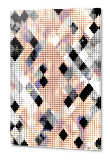 geometric pixel square pattern abstract background in brown Acrylic prints by Timmy333