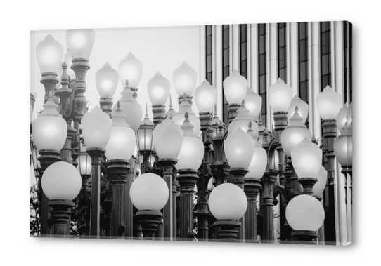 Urban Light at LACMA Los Angeles California USA in black and white Acrylic prints by Timmy333