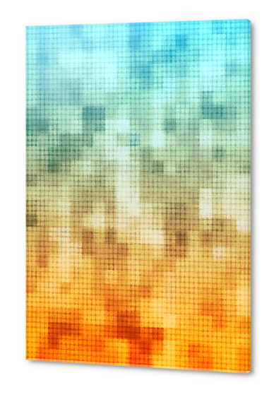 graphic design geometric circle pattern abstract background in orange blue Acrylic prints by Timmy333