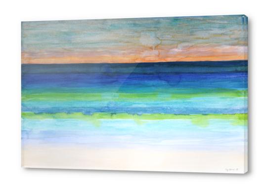 White Beach At Sunset Acrylic prints by Heidi Capitaine