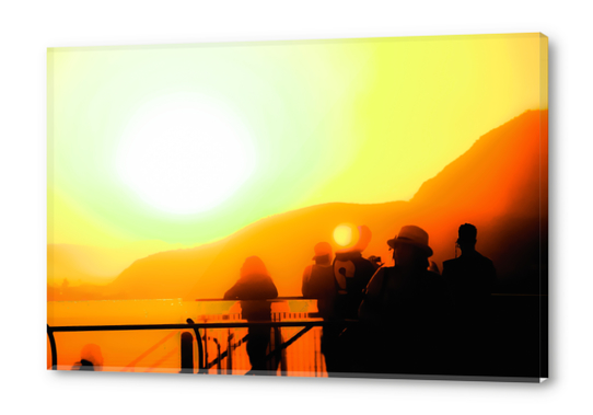 sunset sky light in summer at Los Angeles, California, USA Acrylic prints by Timmy333