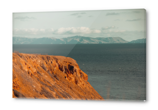 Ocean and mountains scenic at Rancho Palos Verdes California USA Acrylic prints by Timmy333