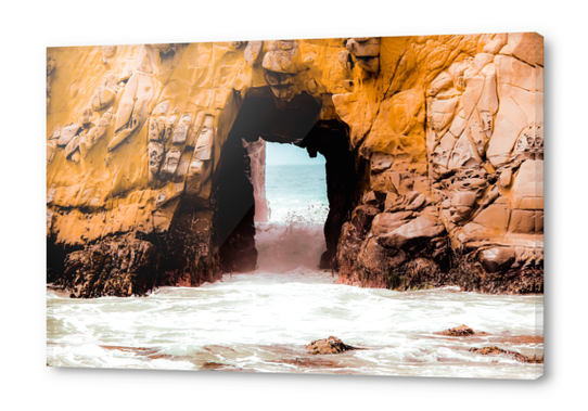 beach with big stone at Pfeiffer beach highway1 Big Sur California USA  Acrylic prints by Timmy333