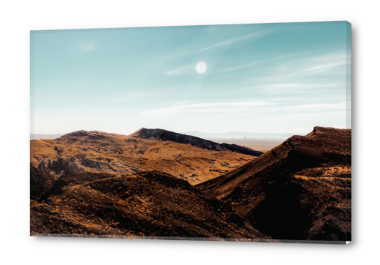 summer desert with blue sky at Red Rock Canyon state park, California, USA Acrylic prints by Timmy333