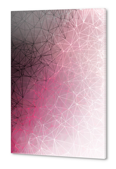 fractal geometric line pattern abstract art in pink Acrylic prints by Timmy333