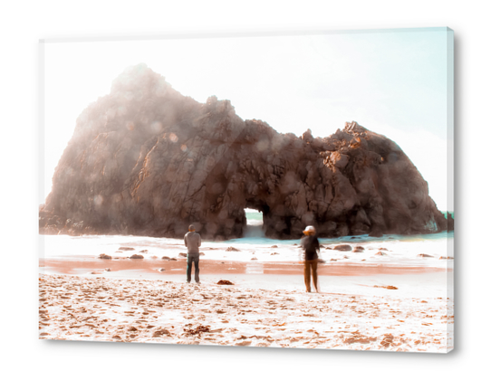 Beach with big stone at Pfeiffer beach Big Sur California USA Acrylic prints by Timmy333