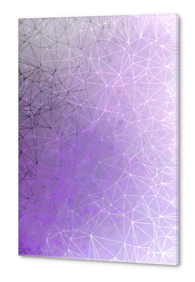 fractal geometric line pattern abstract art in purple Acrylic prints by Timmy333