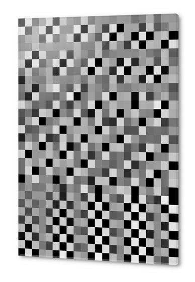 graphic design pixel geometric square pattern abstract background in black and white Acrylic prints by Timmy333