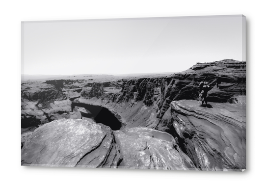 Desert at Horseshoe Bend Arizona in black and white Acrylic prints by Timmy333