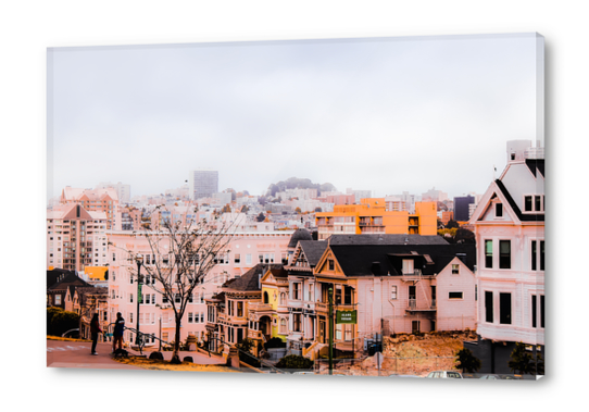 before sunset city view at Alamo Square, San Francisco, California, USA Acrylic prints by Timmy333