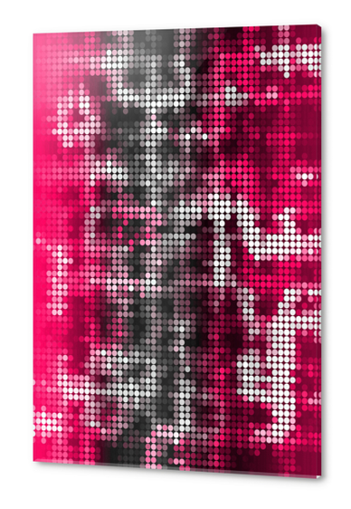 graphic design geometric circle pattern abstract background in pink black Acrylic prints by Timmy333