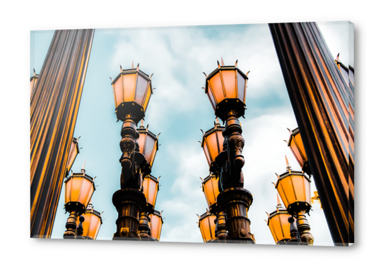 Urban Lights at LACMA, Los Angeles, California, USA with blue sky Acrylic prints by Timmy333