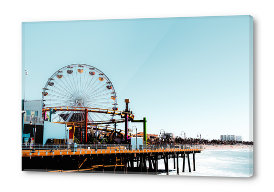 Ferris wheel at Santa Monica pier California USA  Acrylic prints by Timmy333