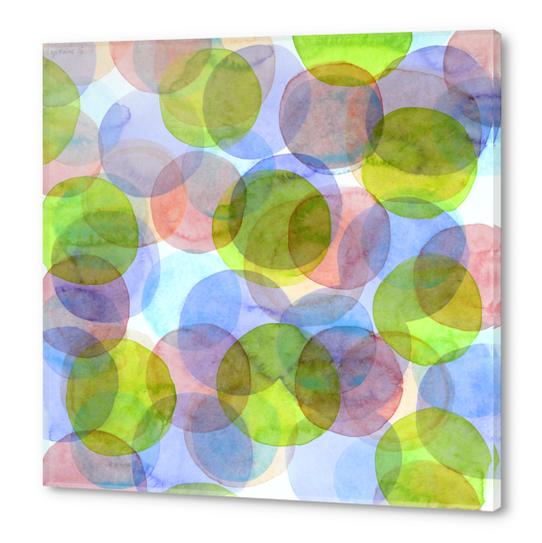 Green Red Blue Circles Acrylic prints by Heidi Capitaine