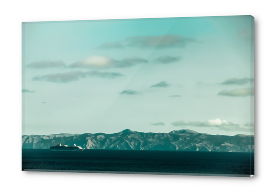 Ocean and mountains at Rancho Palos Verdes California USA Acrylic prints by Timmy333