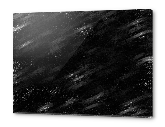 painting texture abstract background in black and white Acrylic prints by Timmy333