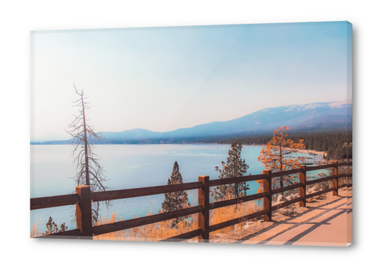 Lake view at Lake Tahoe Nevada USA with mountain background Acrylic prints by Timmy333