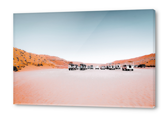 Sandy desert with blue sky at Antelope Canyon, Arizona, USA Acrylic prints by Timmy333