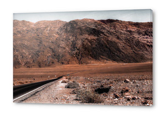 road in the desert with mountain view at Death Valley national park California USA Acrylic prints by Timmy333