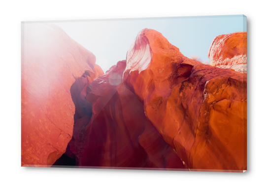 Sandstone texture in the desert at Antelope Canyon Arizona USA Acrylic prints by Timmy333