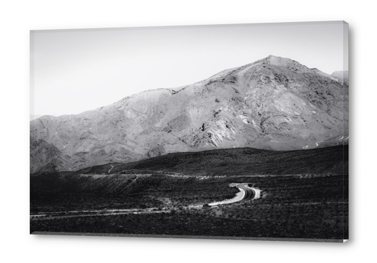 desert and mountain at Death Valley national park California in black and white Acrylic prints by Timmy333