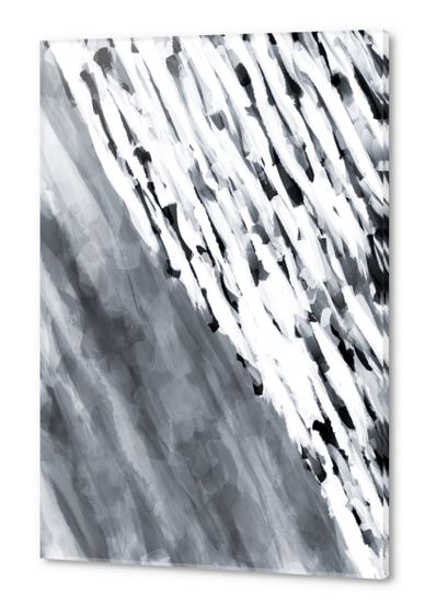 line pattern painting texture abstract in black and white Acrylic prints by Timmy333