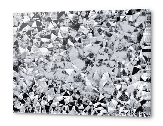 geometric triangle pattern abstract background in black and white Acrylic prints by Timmy333