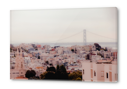 Buildings with bridge view at San Francisco California USA Acrylic prints by Timmy333