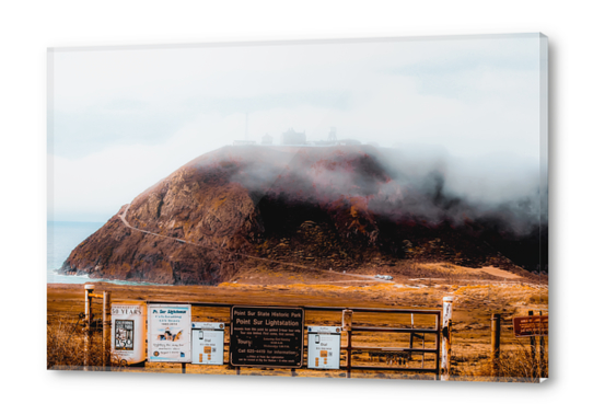 mountain with foggy sky at Big Sur, highway 1, California, USA Acrylic prints by Timmy333