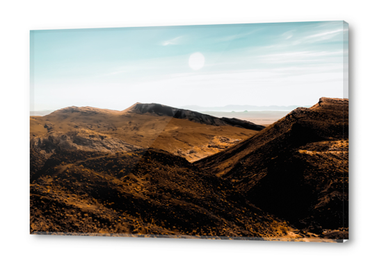 summer desert with blue sky at Red Rock Canyon state park, California, USA Acrylic prints by Timmy333