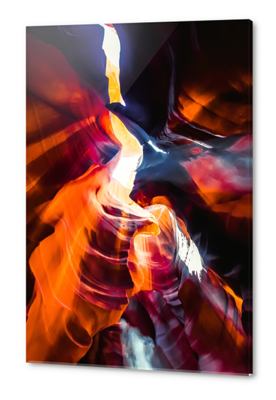 Sandstone abstract background at Antelope Canyon, Arizona, USA Acrylic prints by Timmy333