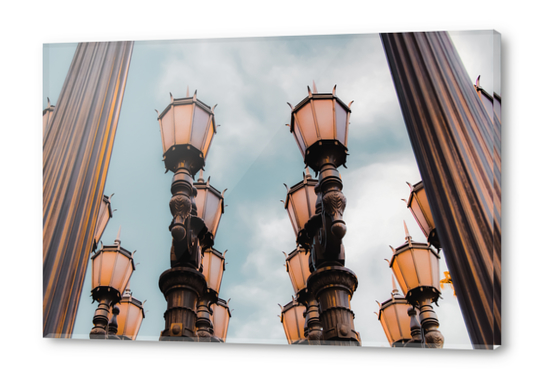 Urban Light with blue sky LACMA Los Angeles California USA Acrylic prints by Timmy333