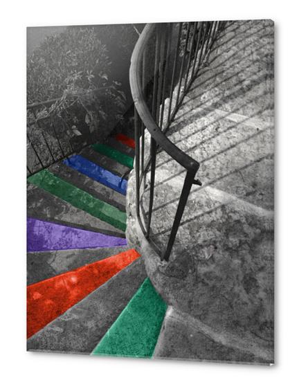 Stairs in Ruoms Acrylic prints by Ivailo K